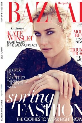 Kate Winslet on the cover of the latest Harper's Bazaar UK.