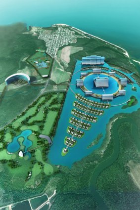 Artist's impression of the $4.2 billion mega-resort and casino proposed for far north Queensland.