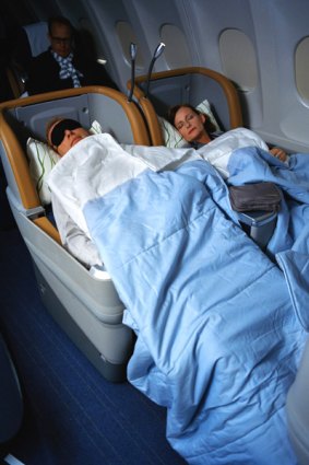 Scandinavian Airlines' business class seat feels comfortable  even if you are over 180 centimetres tall.