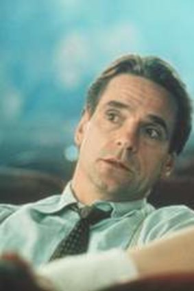 Jeremy Irons with Dominique Swain in <i>Lolita</i>.