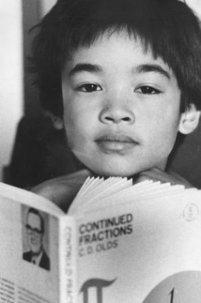 Then part-time ANU student and mathematics protege, nine-year-old Terry Tao, of Adelaide, pondering his future at the ANU Campus in 1995.