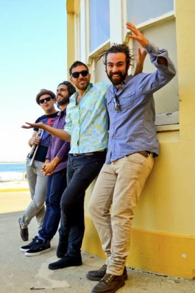Fusing genres &#8230; Luke Carra (second from right) and Caravana Sun.