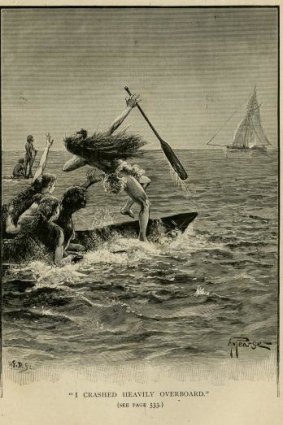  <i>I crashed heavily overboard</i>by Alfred Pearse, 1898,   from  <i>Wide World Magazine</i>.   Private collection.