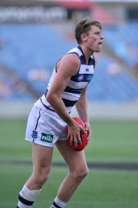 Mark Blicavs plays in the NAB Cup.