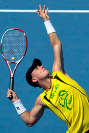 Lleyton Hewitt, fresh from the Hopman Cup, arrived in Melbourne yesterday and headed to Melbourne Park.