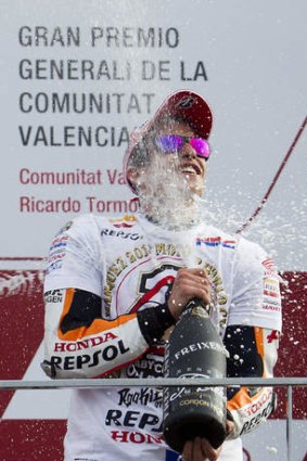 Repsol Honda Team's Spanish rider Marc Marquez.