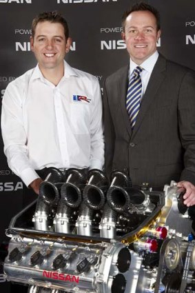All smiles &#8230; Todd Kelly and Nissan Australia CEO William F Peffer Jr.
