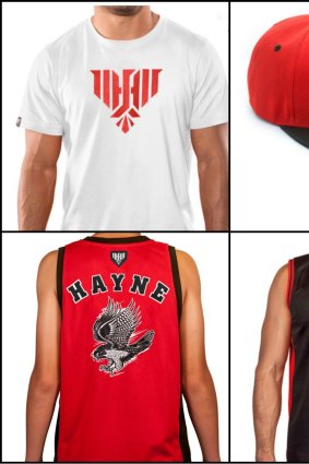 Branching out: A range of apparel is on sale on Hayne's website.