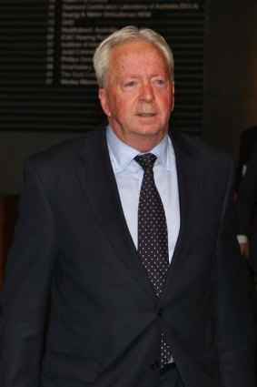 John McGuigan leaving the ICAC after giving evidence on 29 January 2013.