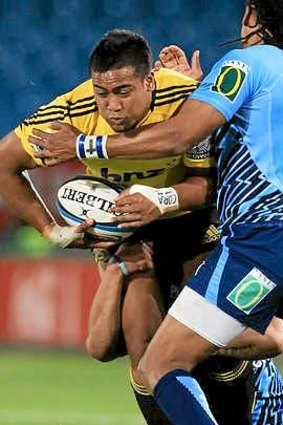 Contained: Julian Savea of the Hurricanes.