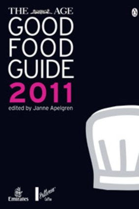 The Age Good Food Guide 2011 is available in all good newsagents and book shops for $29.95 or online through www.theageshop.com.au/gfg (free postage, $24.95 for The Age subscribers). The guide will also be available as an app for the iPhone ($9.99) and Blackberry (Sydney/Melbourne guides combined, $14.99) or soon through the subscriber website (goodguides.com, $9.99).