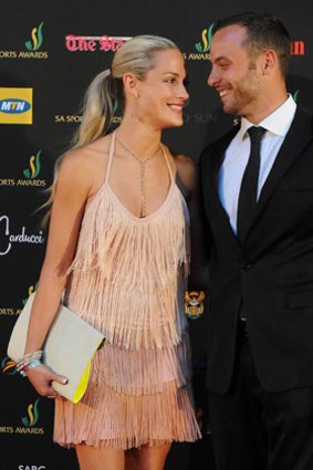 Oscar Pistorius with girlfriend Reeva Steenkamp, who was killed in their home.