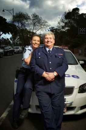Inspector Kim West with daughter Detective Senior Constable Alexandra West.