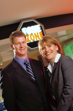 Maxine Horne and David McMahon in the early days of Fone Zone in 2001.  
