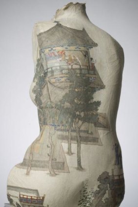 <i>Night of July 7th</i>, bust with rice paper, 2009, by Peng Wei, of China.