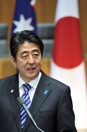 "Our fathers and grandfathers lived in a time that saw Kokoda and Sandakan,'': Shinzo Abe.