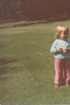 Amy Gebhardt, age four, in the Royal Botanic Gardens Melbourne in the early '80s.