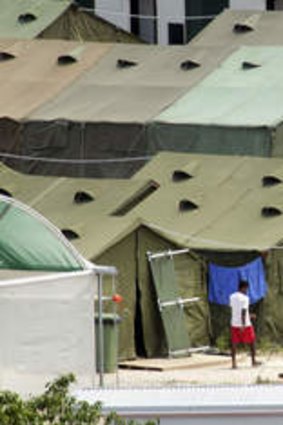 Tent city: Nauru detention centre.