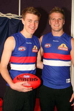 The Western Bulldogs' first two selections, Jackson Macrae and Jake Stringer.