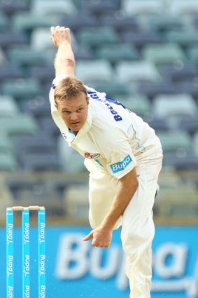 Doug Bollinger in action for New South Wales.