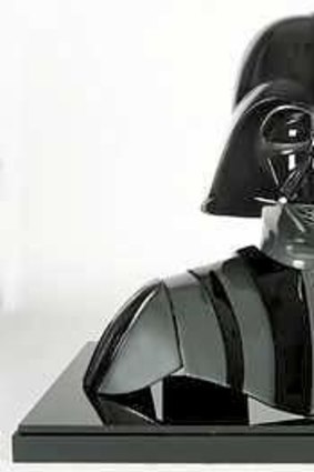 Darth Vader's black helmet, mask and shoulder armor from <i>The Empire Strikes Back.</i>