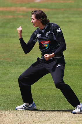 Nicola Browne in action for New Zealand.