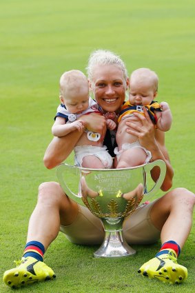 Erin Phillips uses the app to post training and family snaps. 