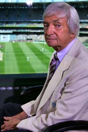 Doyen's delivery ... legend on both field and commentary box Richie Benaud.