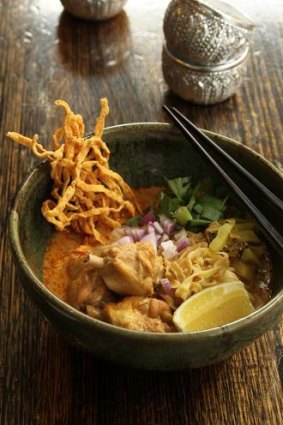 A khao soi dish ($12) from Chat Thai in Haymarket.