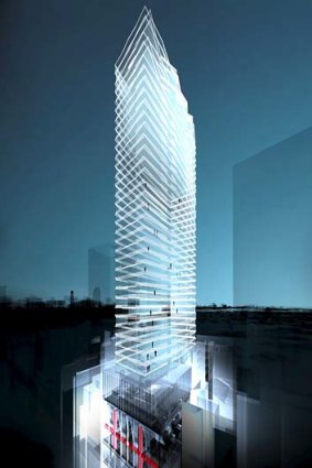 Towering: An artist's impression of the 38-storey residential development.