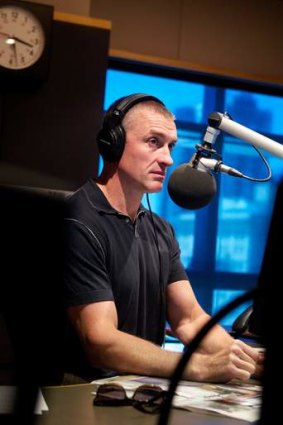 Tom Elliott in the studio this week hosting 3AW's drive-time show.