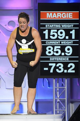 Margie during last night's weigh-in.