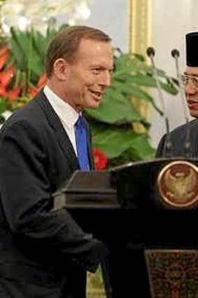 Tony Abbott and Indonesian President Susilo Bambang Yudhoyono.