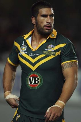 Questions asked: James Tamou of the Kangaroos.