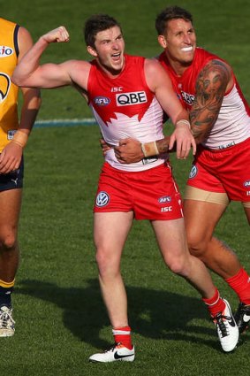 "It helps me to have a bit of space because it just opens up a bit": Jed Lamb of the Sydney Swans.