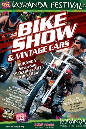 A poster for the Kuranda bike show.