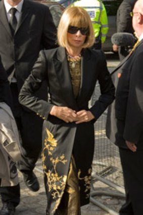 Anna Wintour gave an address at the service.