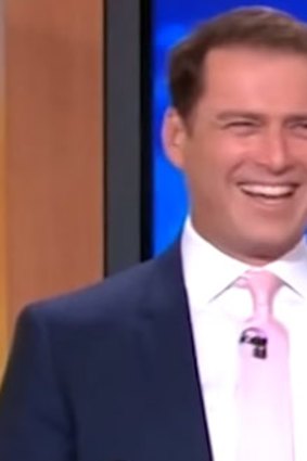 Karl Stefanovic wearing the suit in July 2014.