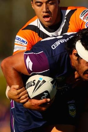 On the cards ... the Storm's Tohu Harris could make his debut for the Storm in the WCC against Leeds on Saturday.