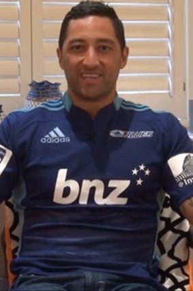 Signed: Benji Marshall appears on YouTube in his new colours.