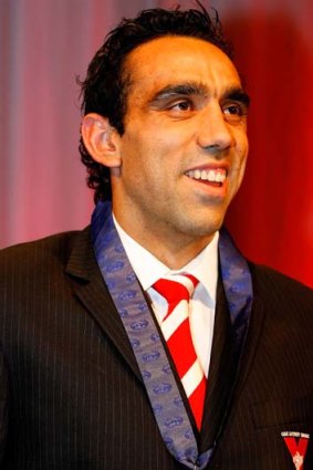 Out of contention ... Adam Goodes at the Sydney Swans Brownlow Medal dinner in 2006.
