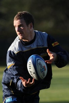 Brumbies player Pat McCabe  at team training at Griffith Oval.