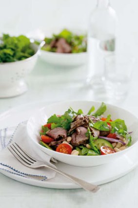 Give a toss … lamb, cannellini bean and rocket salad.