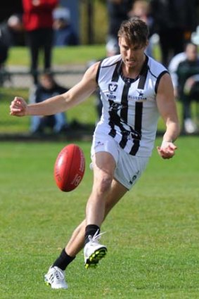 Collingwood's Dale Thomas lasted minutes in his VFL return this year.