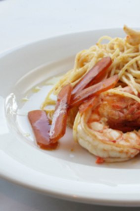 The prawn-and-bottarga spaghettini of Da Noi.