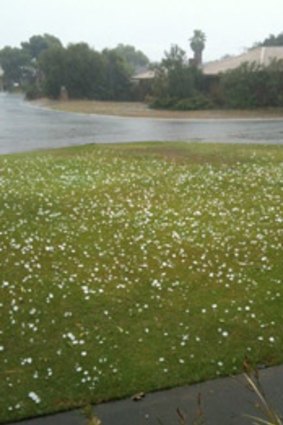 Hail stones up to six centimetres in diameter were reported during the storm.