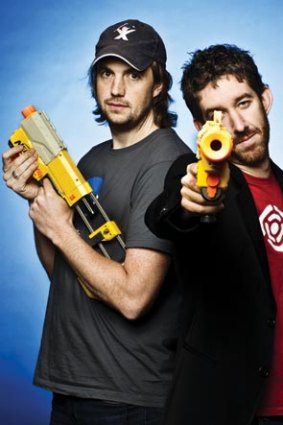 Mike Cannon Brookes and Scott Farquar, cofounders of Atlassian, at their offices in Sydney.
