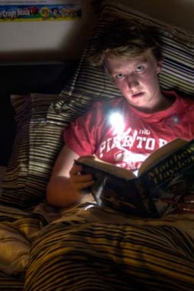 James Peters, 14, is an avid reader.