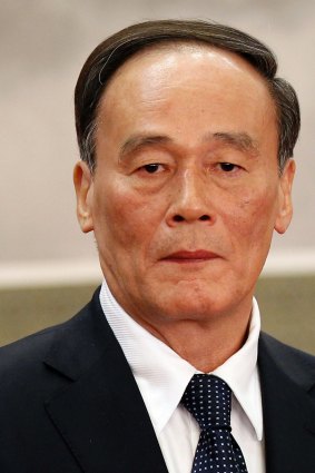 Wang Qishan when he was first elected to the Politburo Standing Committee in 2012.