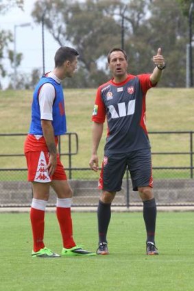 The only way is up? John van 't Schip directing proceedings at Heart training on Friday.